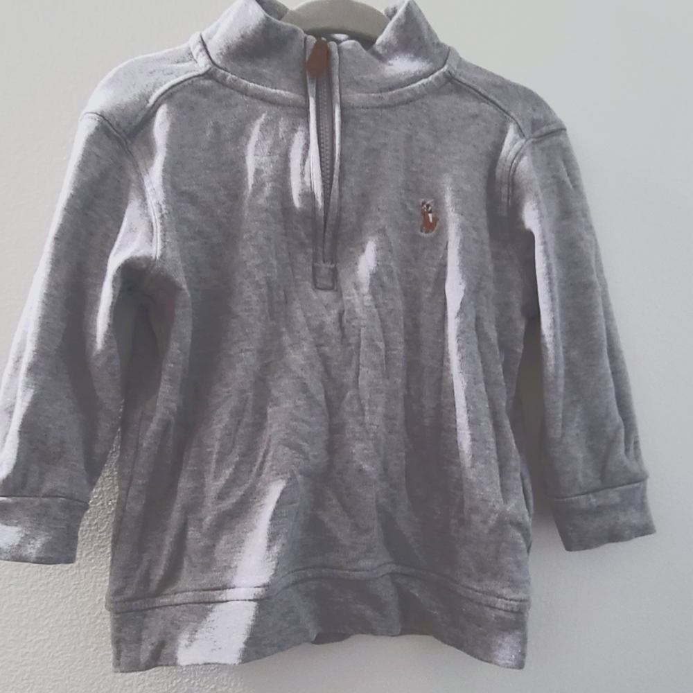 Ralph Lauren POLO Cotton Mesh Quarter-Zip Pullover 24M